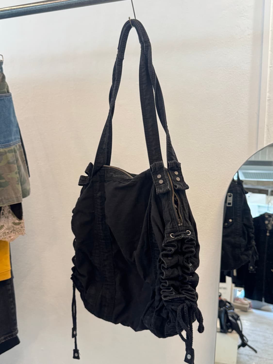 Diesel black cotton shoulder bag   상품이미지6