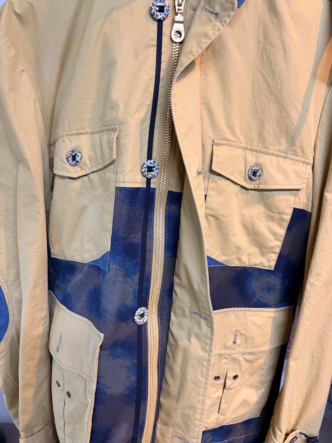 겐조 레오파드 컬러블록 바람막이 자켓  M 상품이미지2