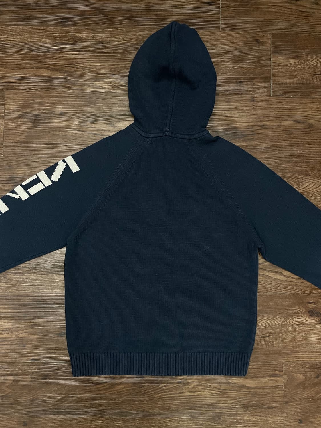 겐조 딥 블루 지퍼 업 드로스트링 니트 후드 집업 상품이미지9