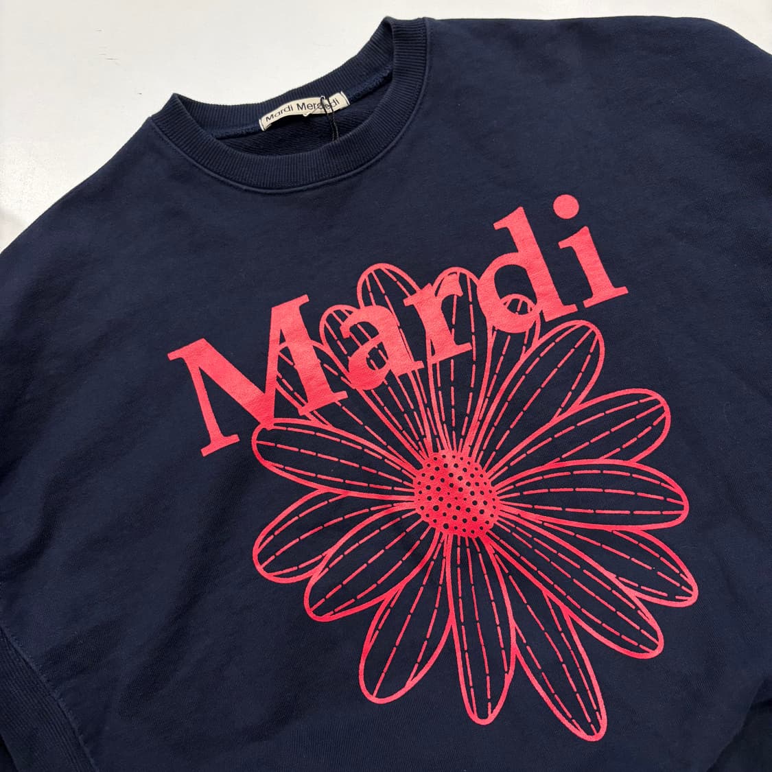 [OS] 마르디 메크르디 플라워 네이비 맨투맨 D760 상품이미지3