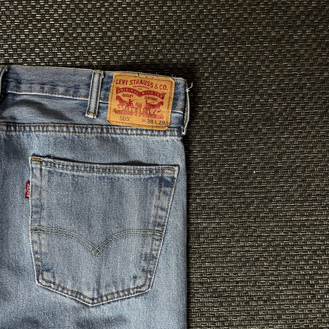 (38) 리바이스 505 38X29 연청 데님 팬츠 상품이미지4