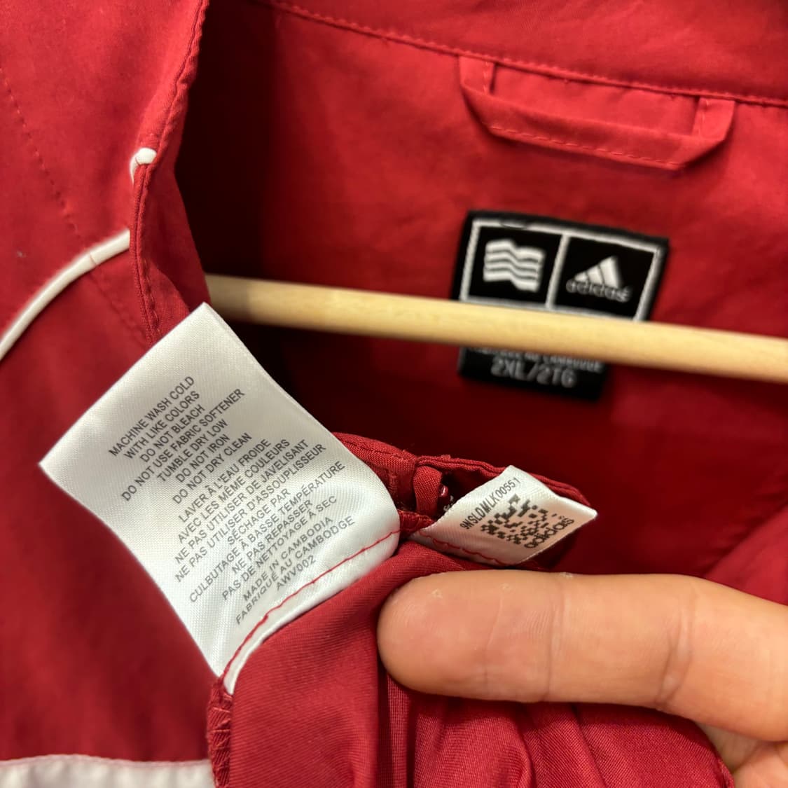 00s 아디다스 올드스쿨 아노락 바람막이 자켓 2XL 상품이미지9