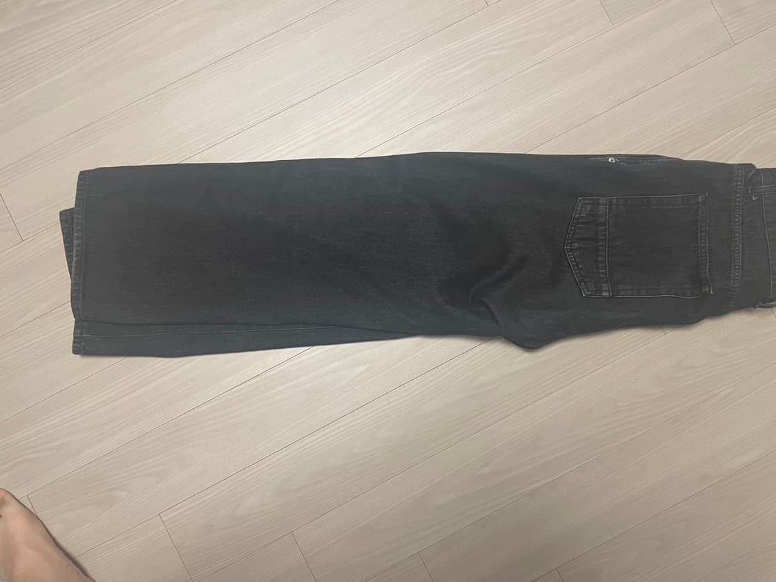 러프사이드 드레이프 데님팬츠 블랙 3사이즈 상품이미지2