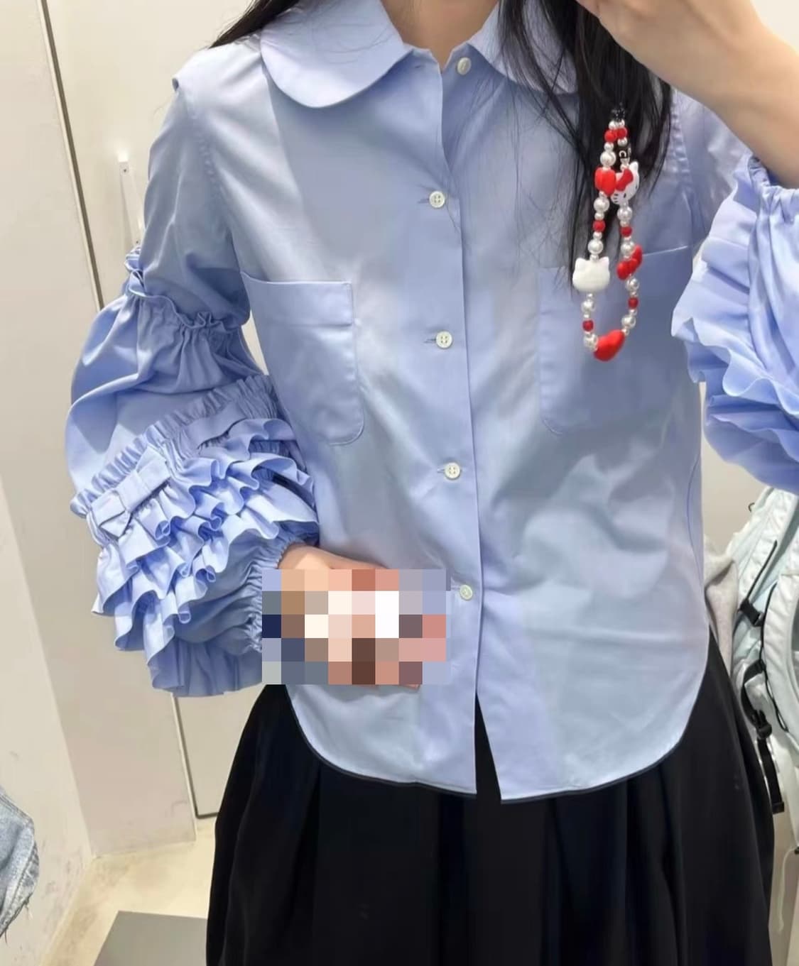 NEW 꼼데가르송 걸 프릴 리본 토시 F 상품이미지3