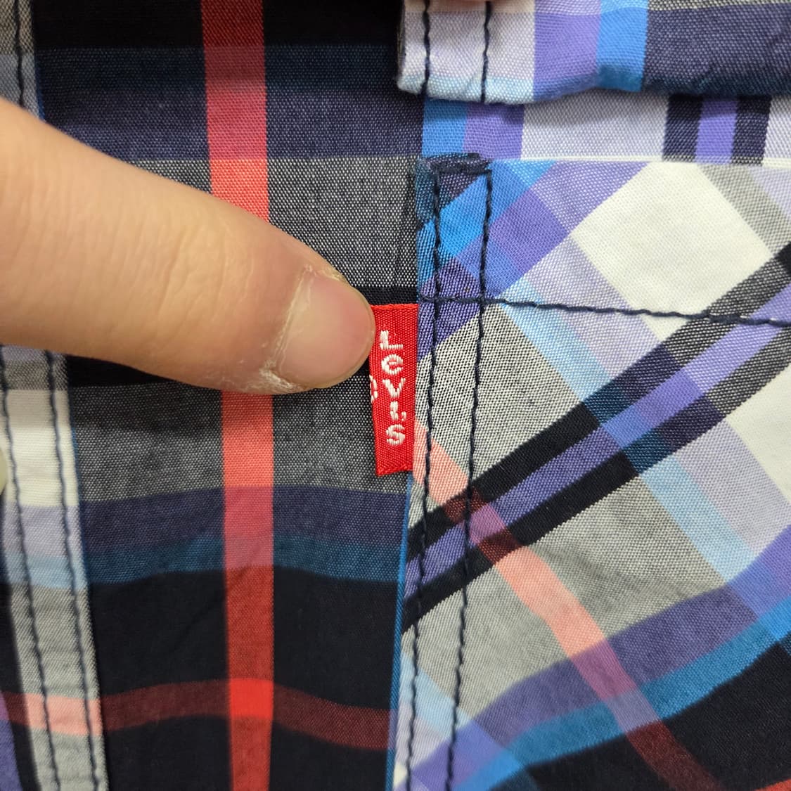 리바이스 체크 남방 셔츠 남L 상품이미지4