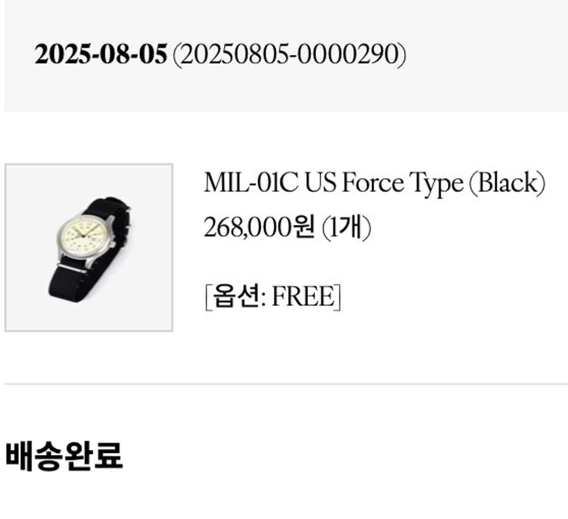 Naval Watch/MIL-01C US Force Type/Black 상품이미지6