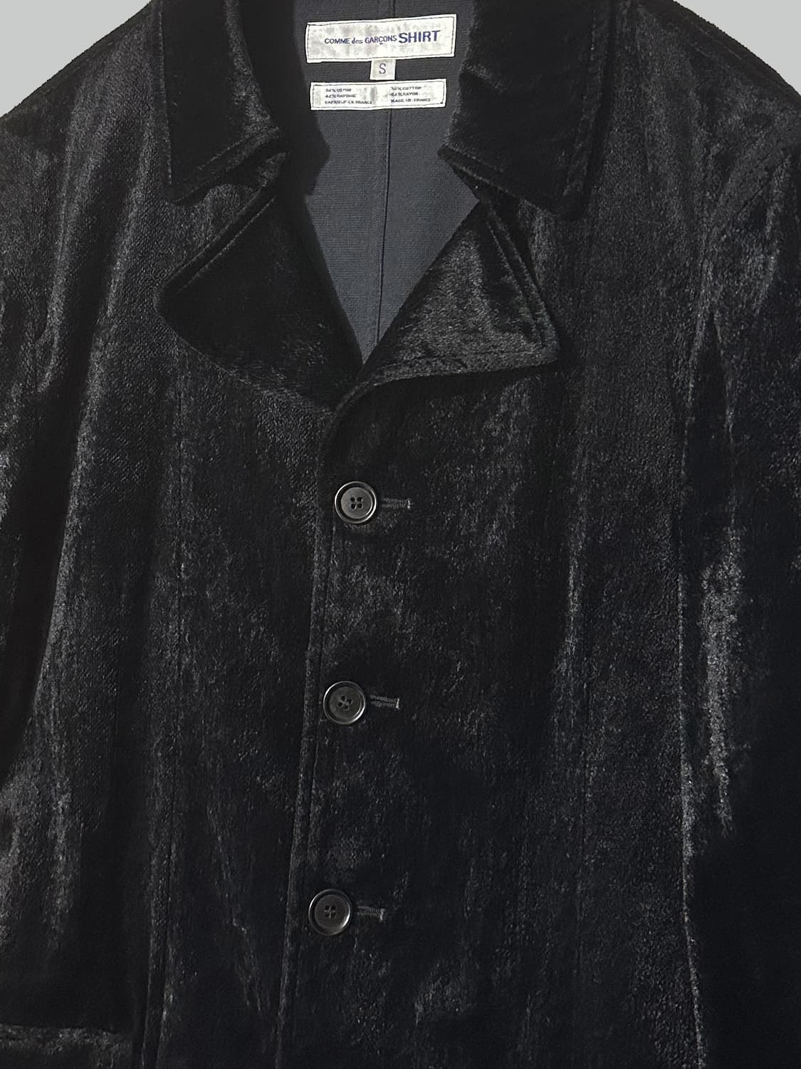 꼼데가르송 셔츠 벨벳 자켓 상품이미지2