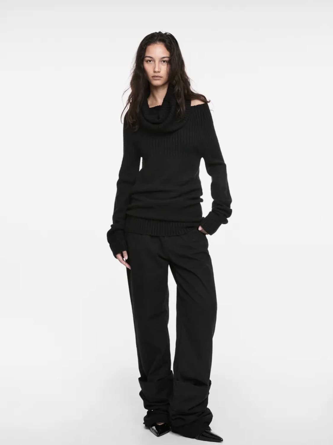 나체 REVERSE COTTON PANTS BLACK 상품이미지2