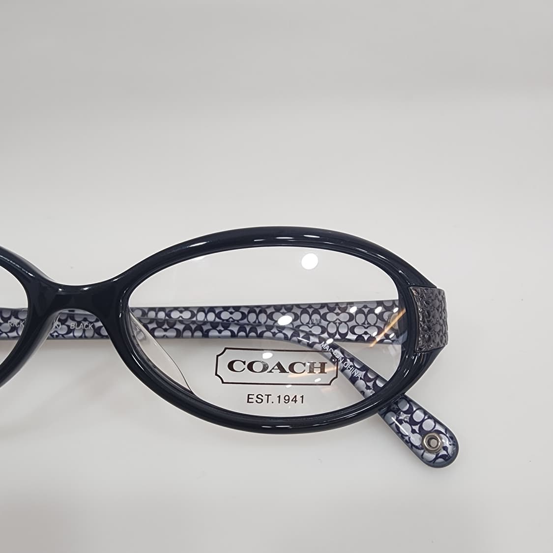 COACH 블랙 유광 뿔테 안경테 상품이미지2