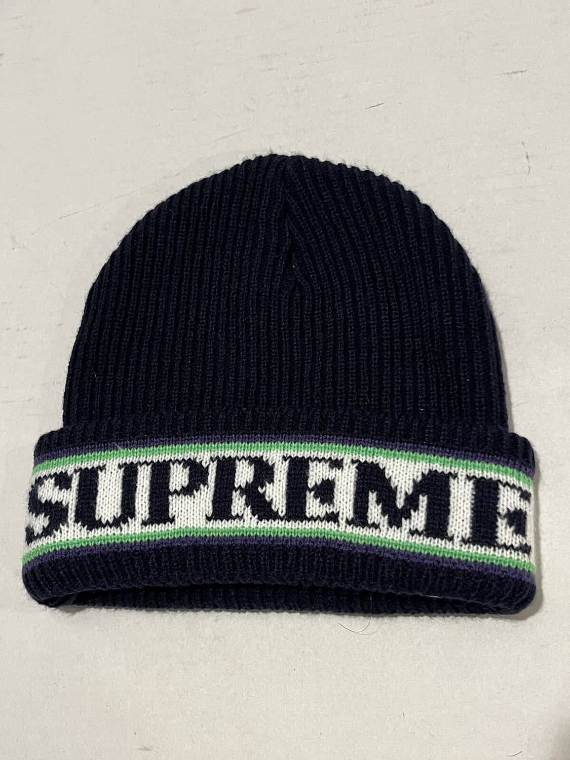 슈프림 아크 로고 스트라이프 비니 상품이미지1