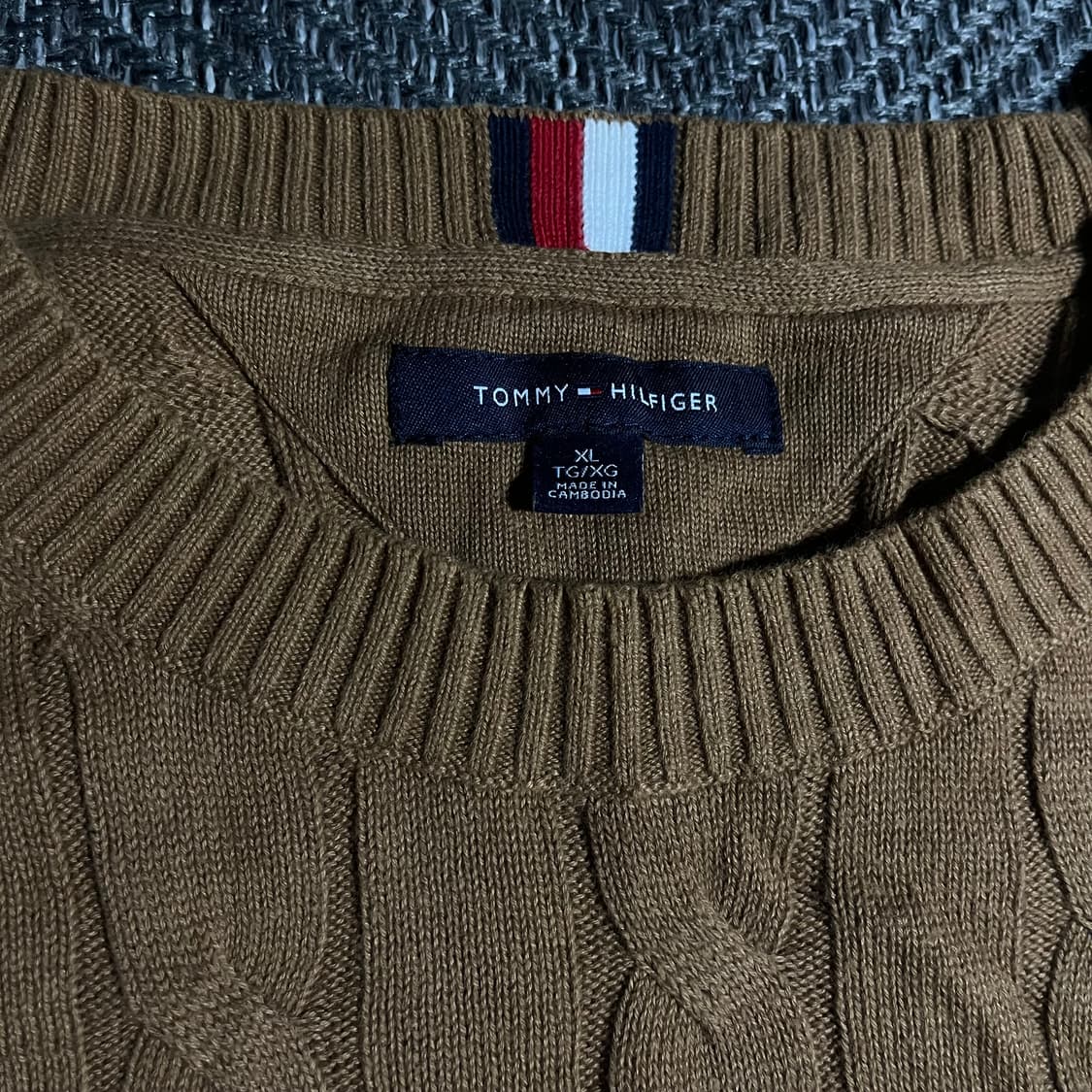 [XL] TOMMY HILFIGER 타미힐피거 꽈배기 코튼 니트 상품이미지4