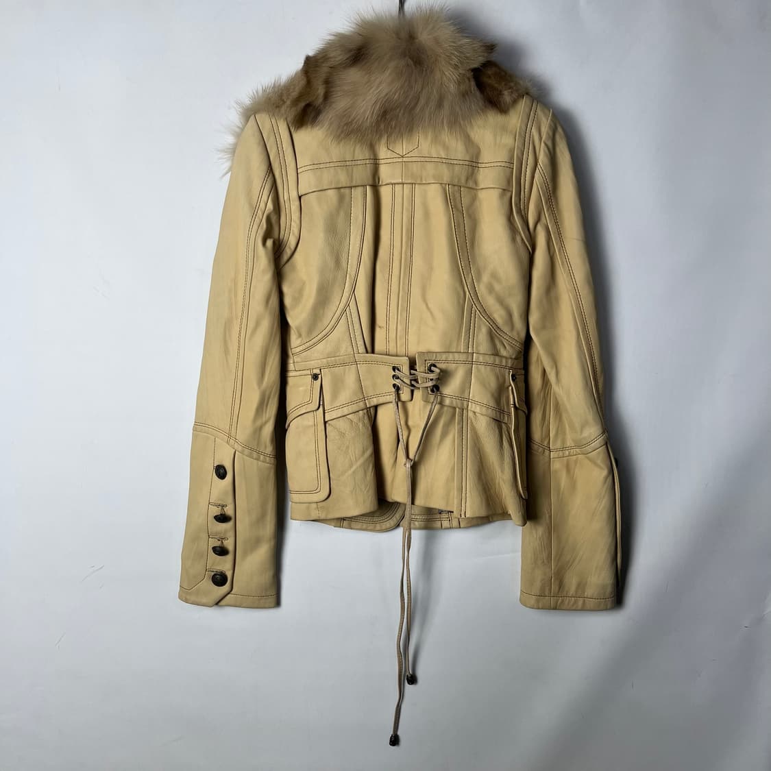 [EGOIST] 에고이스트 폭스퍼 램스킨 레더자켓 상품이미지2