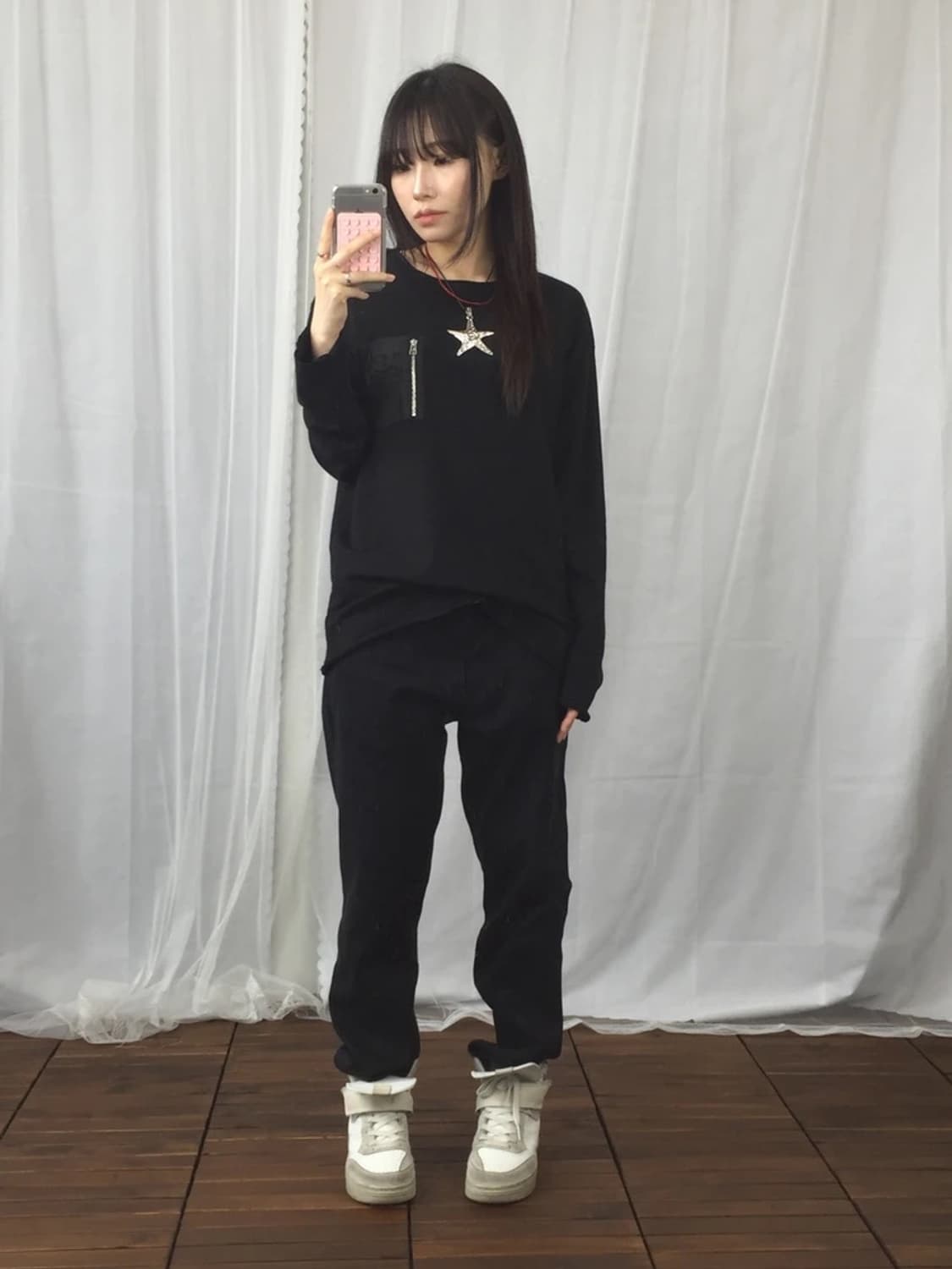 THE SHOP TK Black Pocket Long Sleeve 상품이미지3