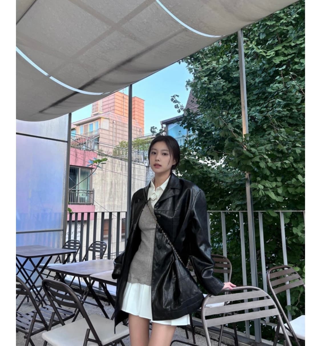 루에브르 classic faux leather jacket 상품이미지4