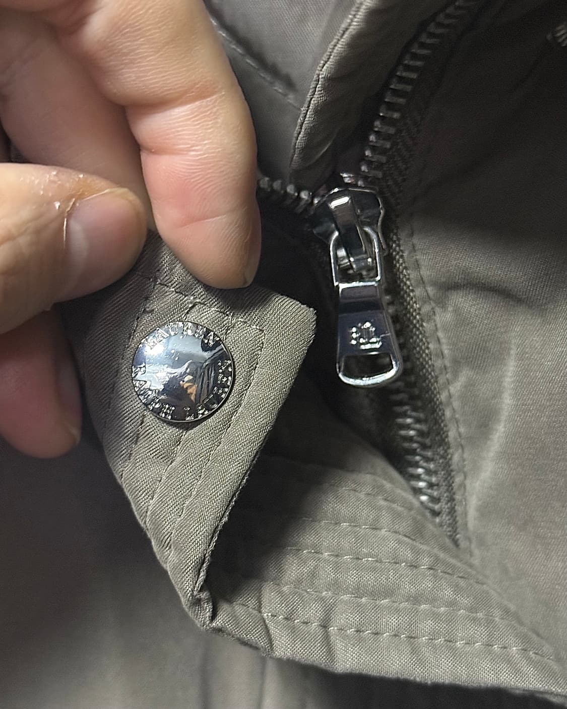 폴로 랄프로렌 브라운 갈색 양 털 후드 후디 야상 피쉬테일 누빔 방한 L 상품이미지6