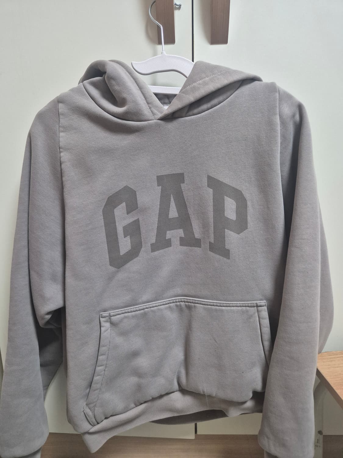 이지 갭 엔지니어드 바이 발렌시아가 도브 슈렁큰 후드 그레이 XS 상품이미지1