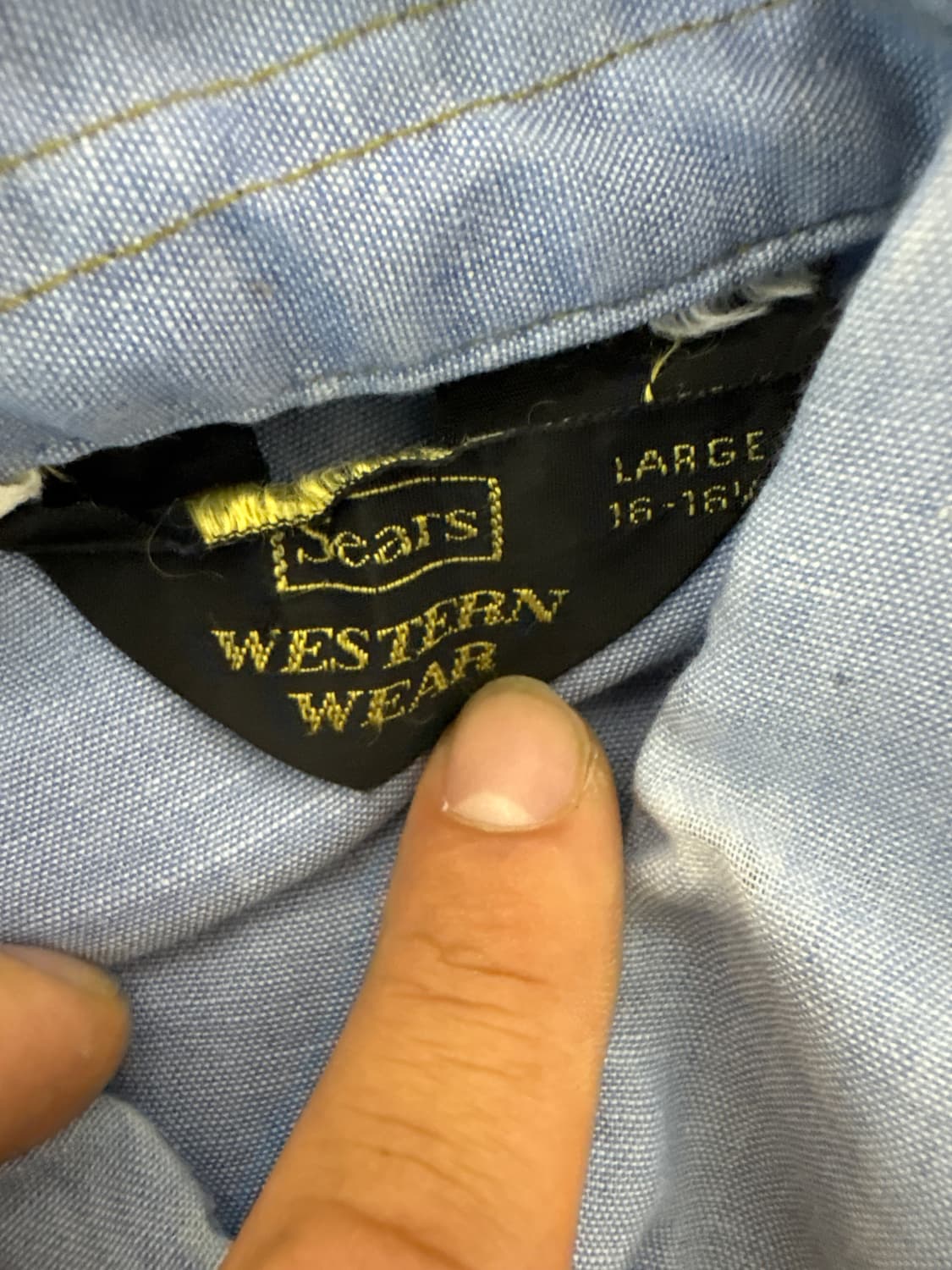 70’s Sears 샴브레이 웨스턴셔츠 상품이미지3