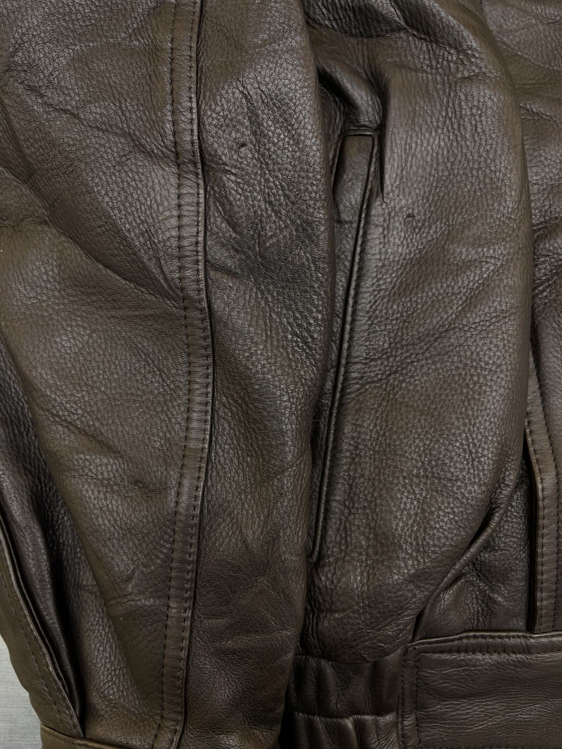 로버트 컴스탁 90s 디어스킨 레더 봄버 자켓 상품이미지8