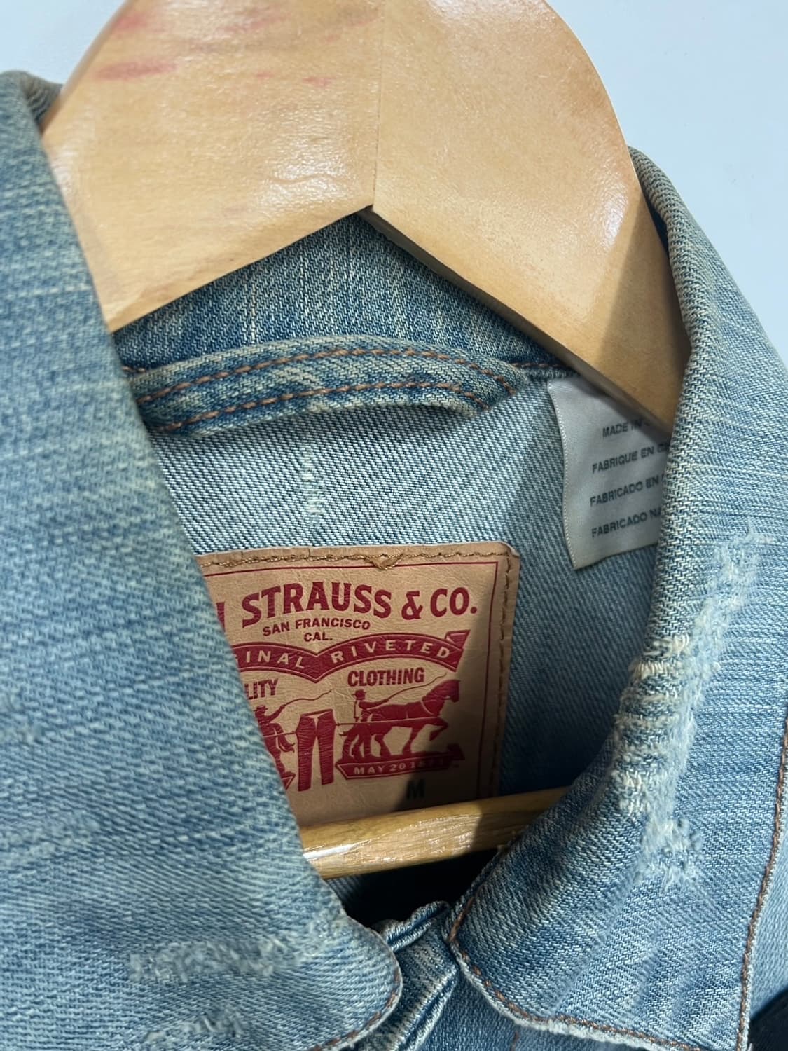 리바이스 빈티지 패치 연청 데님 트러커 청자켓 상품이미지6