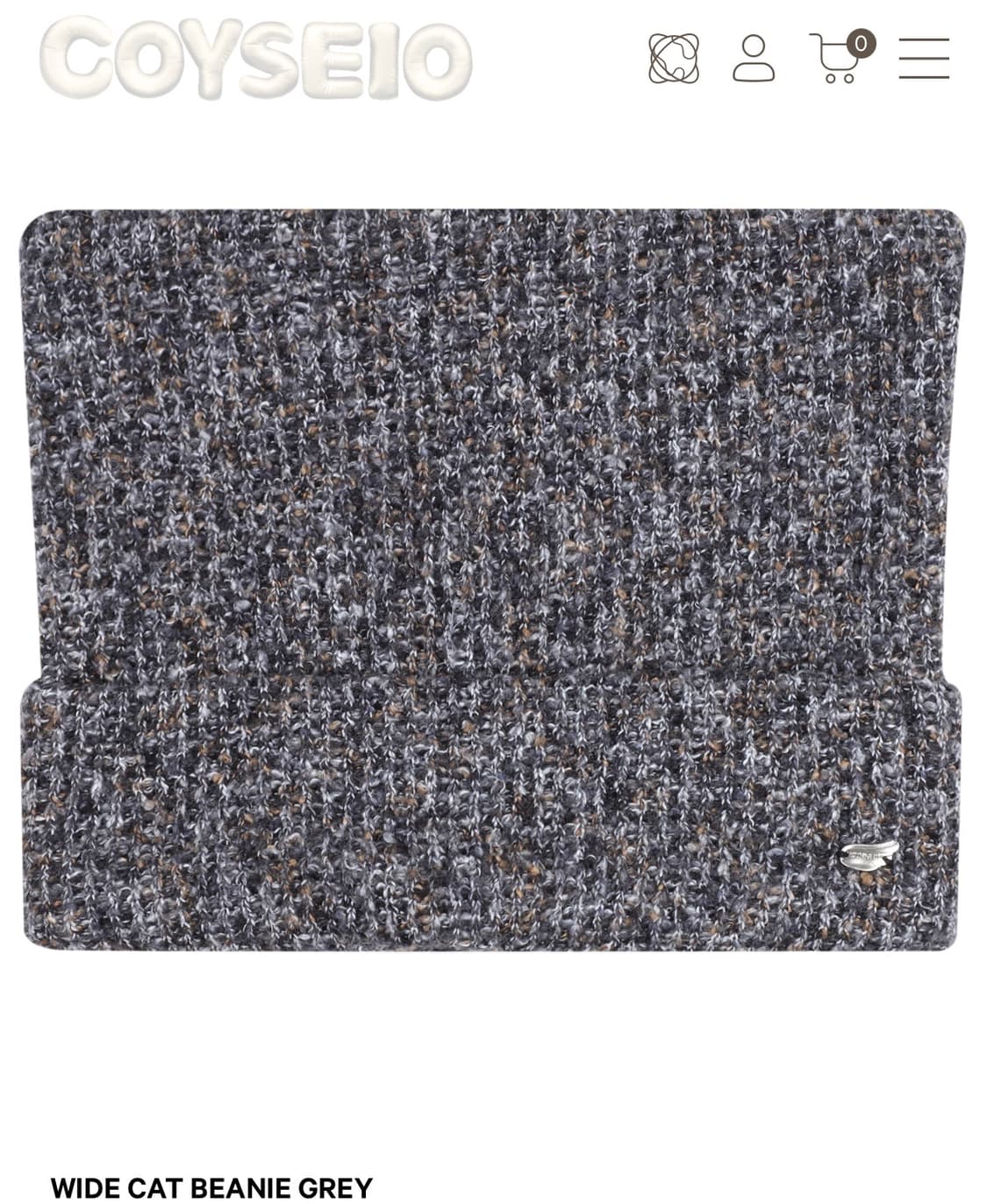 코이세이오 와이드 캣 비니 그레이 색상 상품이미지1