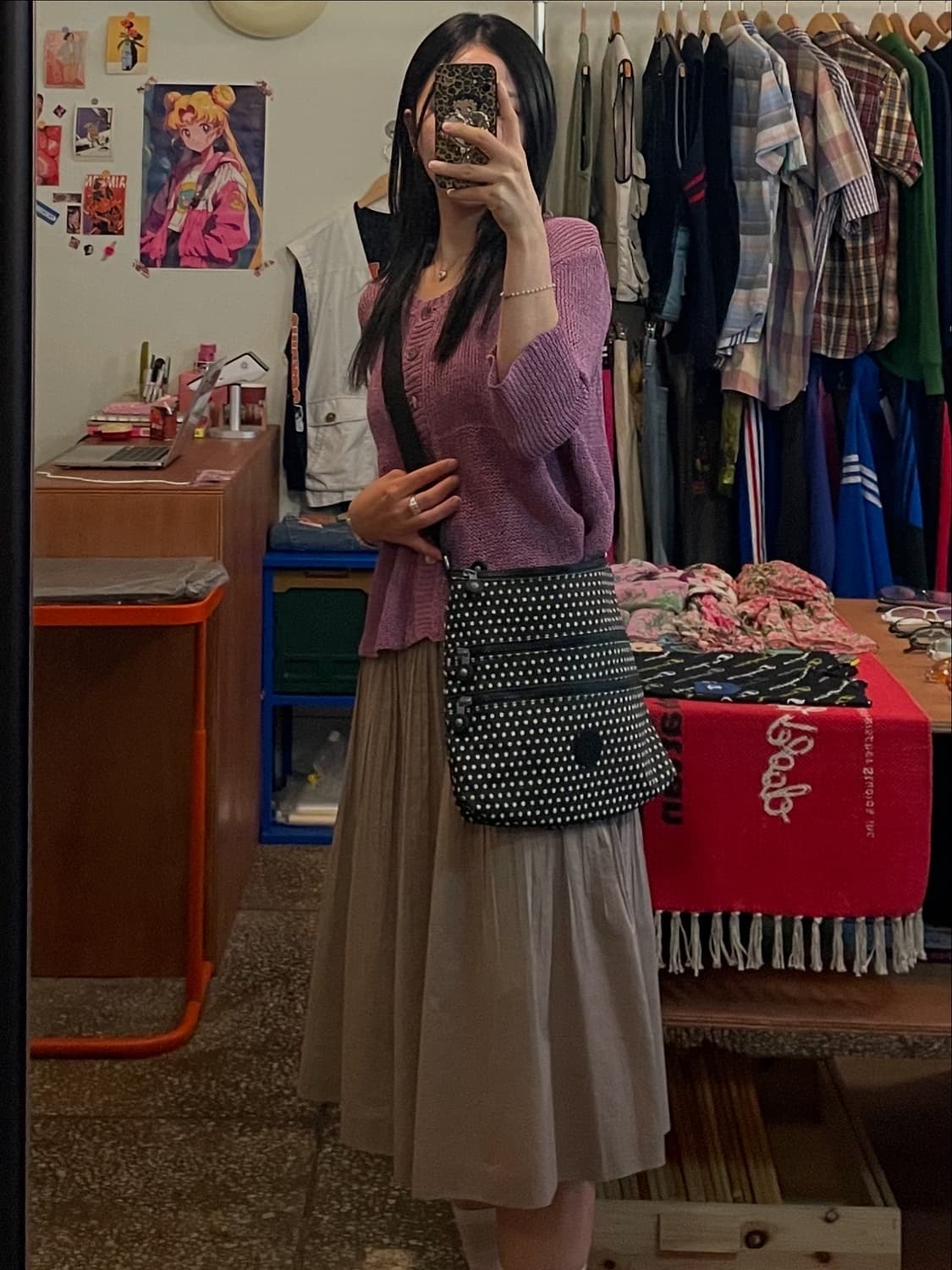 플리츠 미디 스커트 [무배] 상품이미지4