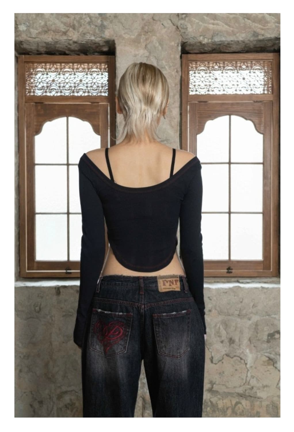 PNF 921 Washing Damaged Wide Denim 상품이미지2