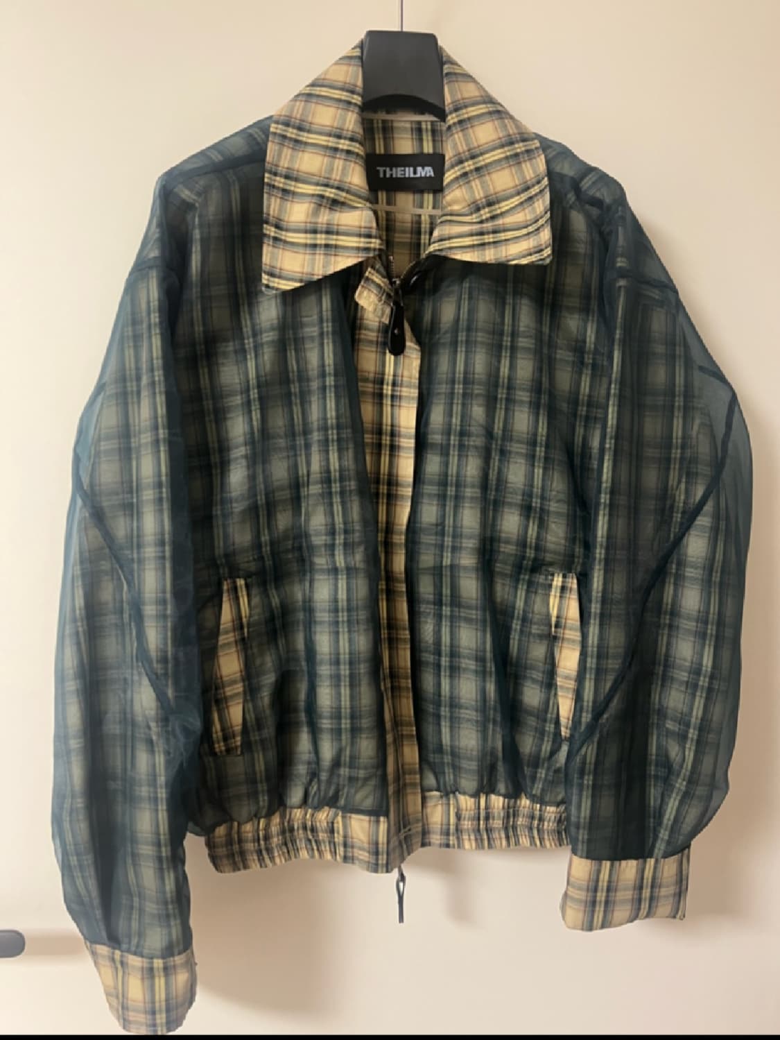 더일마 체크시어자켓 상품이미지1