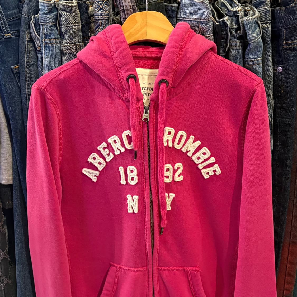 아베크롬비 핫핑크 후드집업 상품이미지4