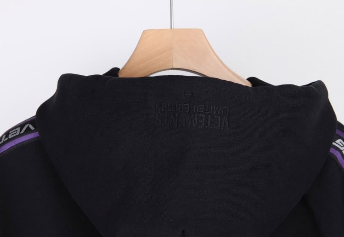 베트멍 사이드 로고 테이프 오버핏 후드티 블랙  상품이미지3