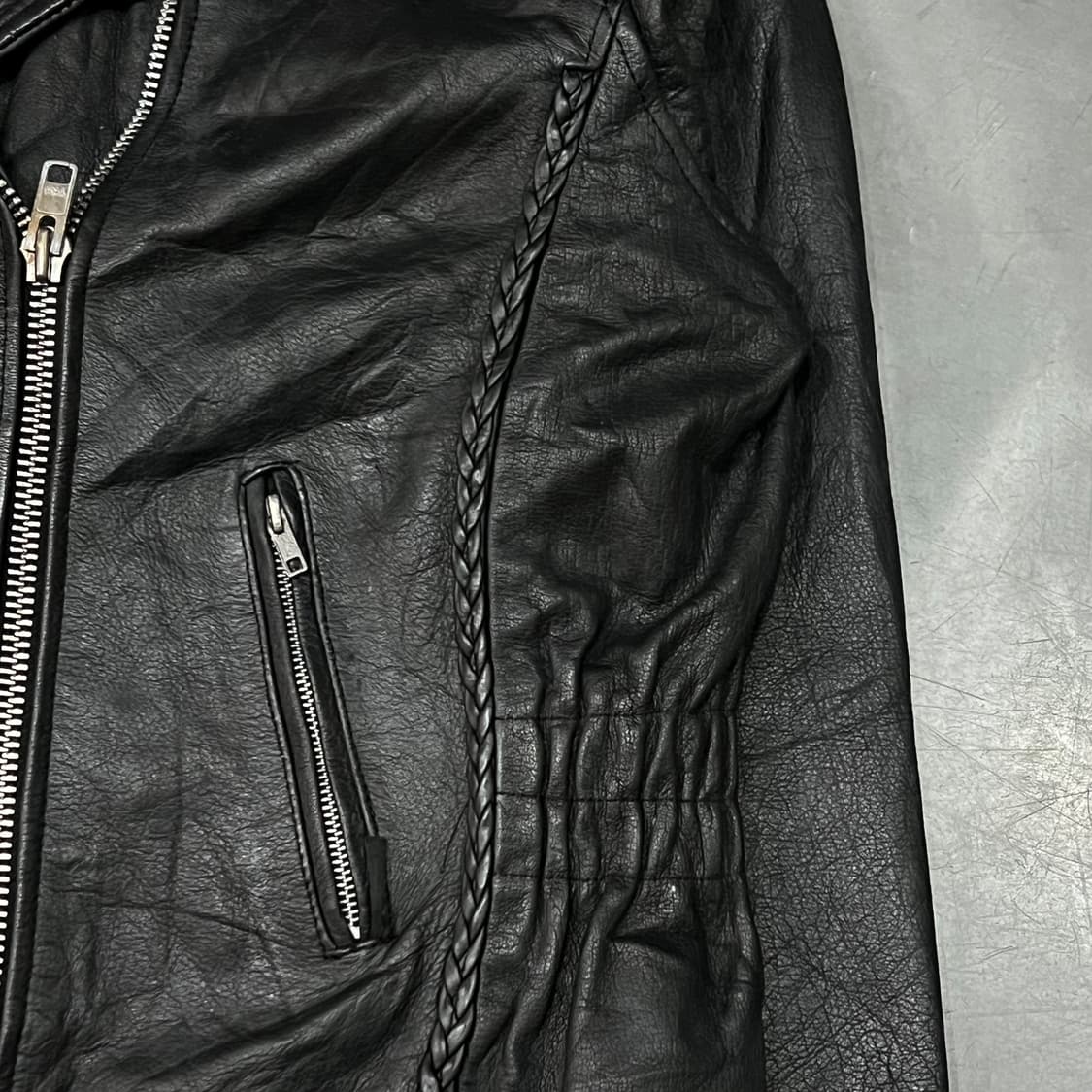  빈티지 리얼레더 라이더 자켓 y15406 상품이미지4