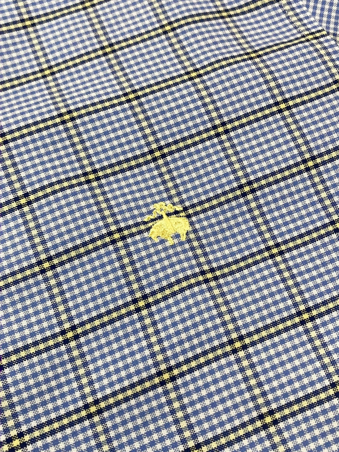 브룩스 브라더스 체크 반팔 셔츠 스카이블루 M  #csz3708 상품이미지5