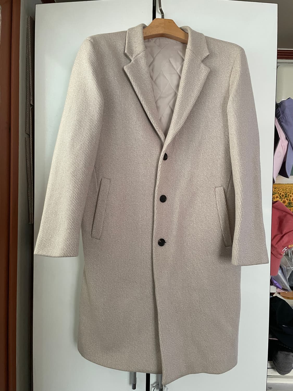 지오지아 세미 오버핏 싱글 코트 상품이미지1