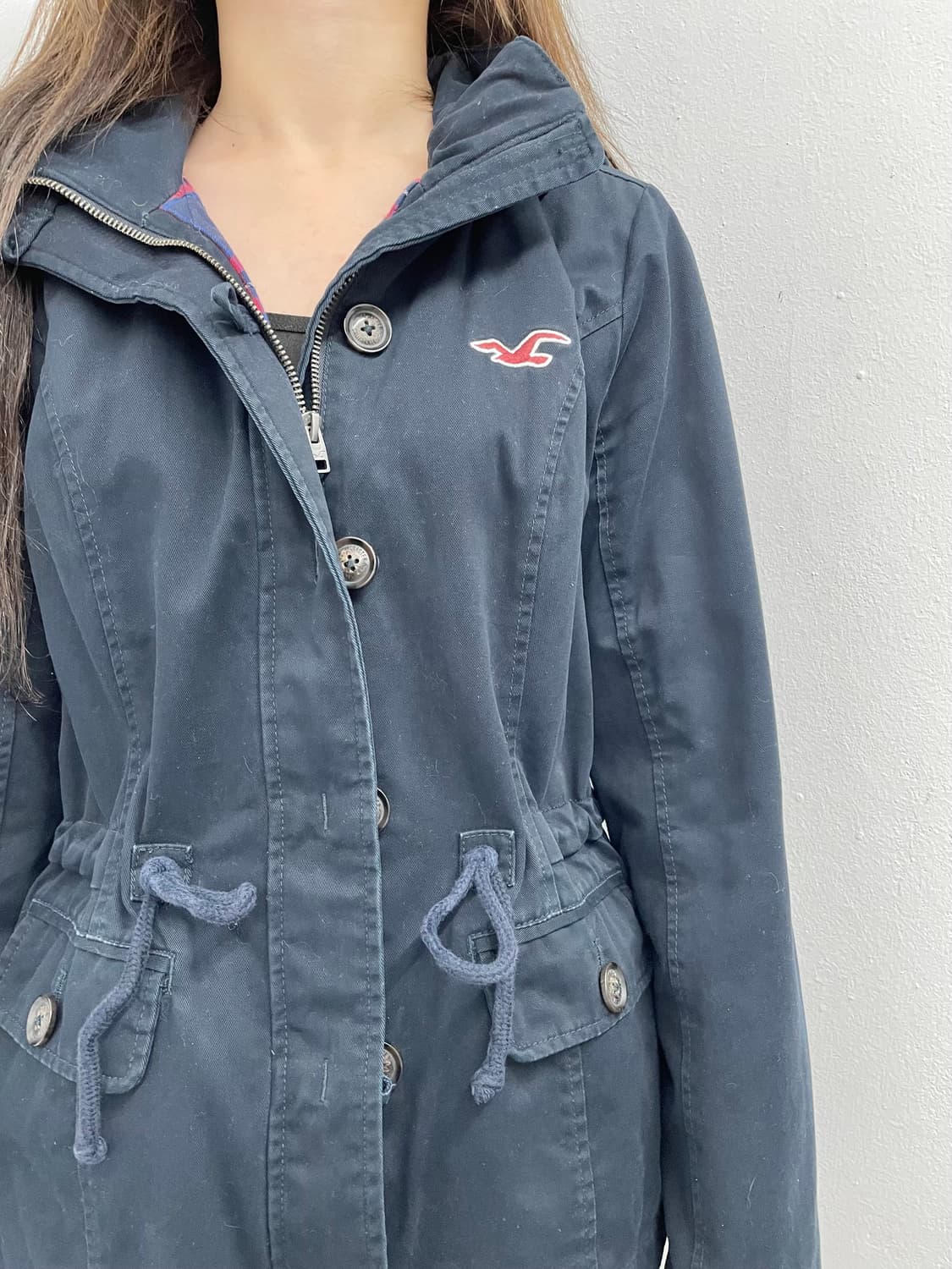 홀리스터 네이비 로고 자켓 핀터깔 상품이미지3