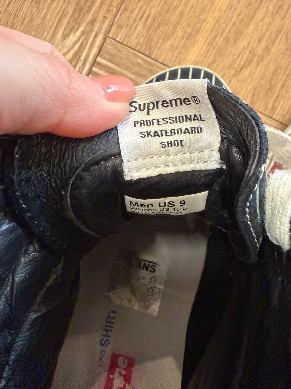 슈프림 꼼데가르송 반스 하이 신발 상품이미지6