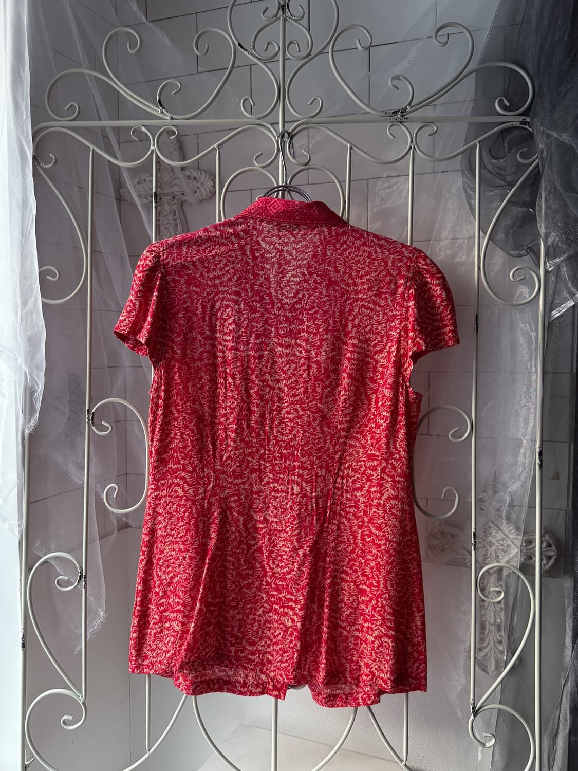 Oriental Pattern Button Shirt 0387 상품이미지7