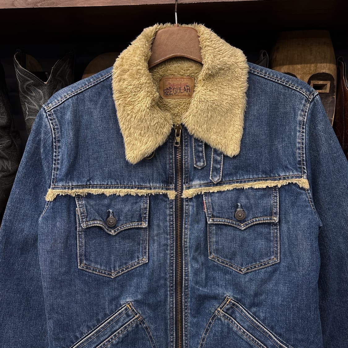 00s 리바이스 쉐르파 버클넥 웨스턴 데님 트러커 자켓 상품이미지3