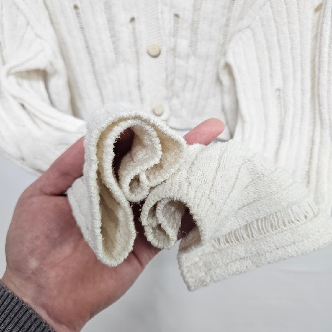 자라 데미지드 크롭 가디건 M 상품이미지4