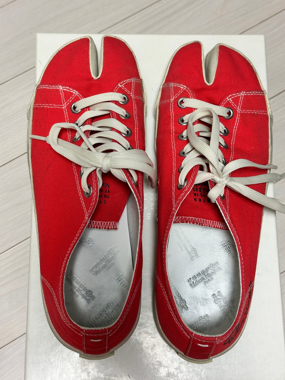 마르지엘라 타비 스니커즈 레드 43 상품이미지2