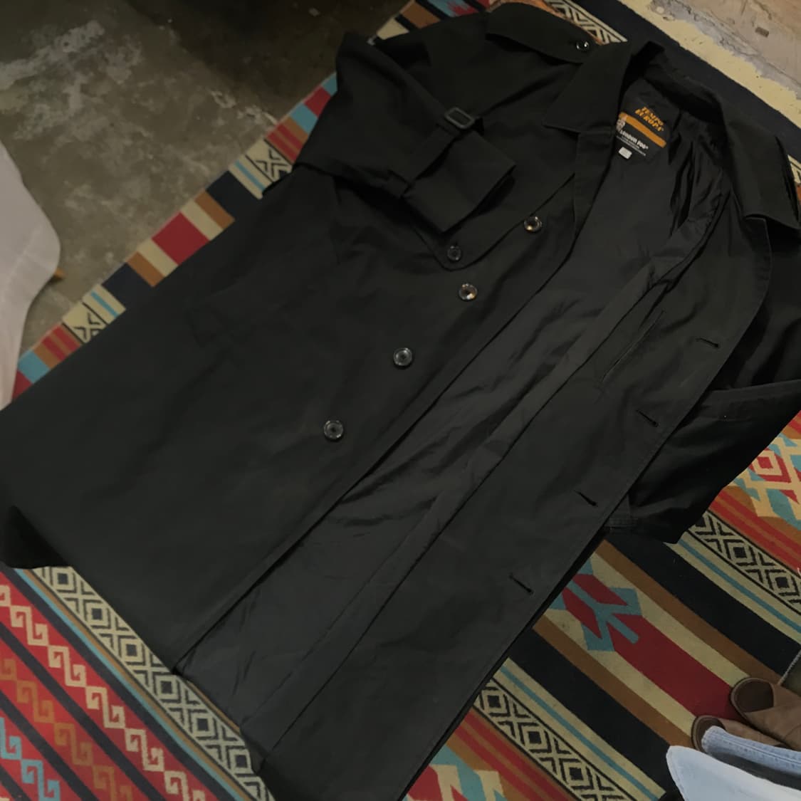 런던 포그 블랙 맥시 롱 트렌치코트 남성 102 105 여성 오버핏 상품이미지5