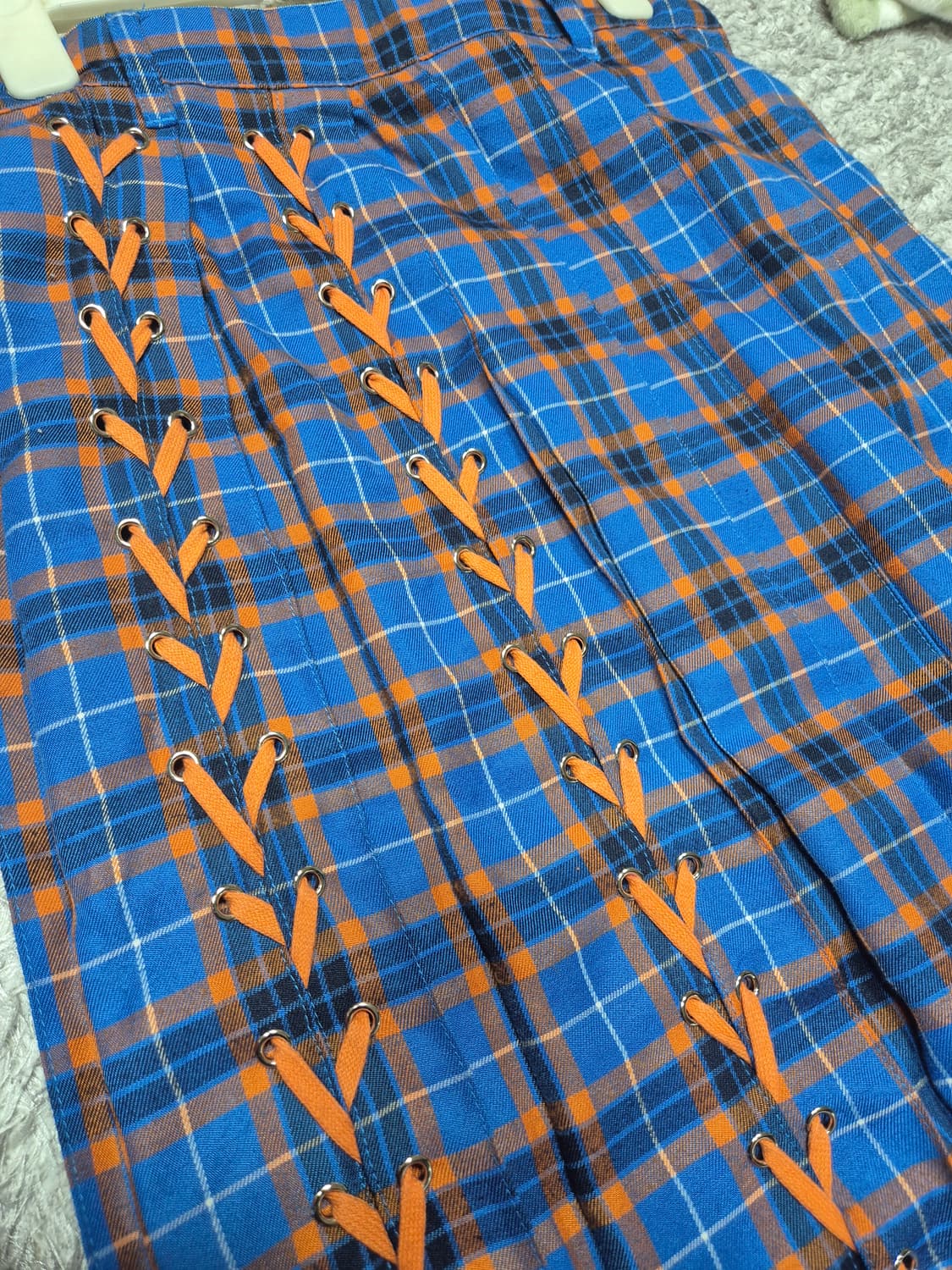 체크롱플리츠스커트 상품이미지4