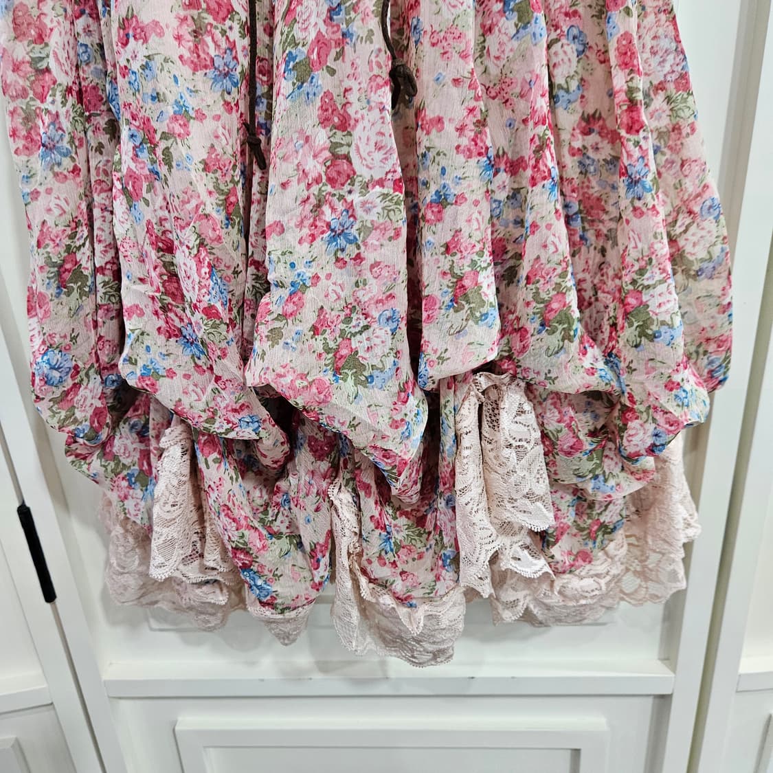 플라워 셔링 레이스 뷔스티에 원피스 상품이미지5