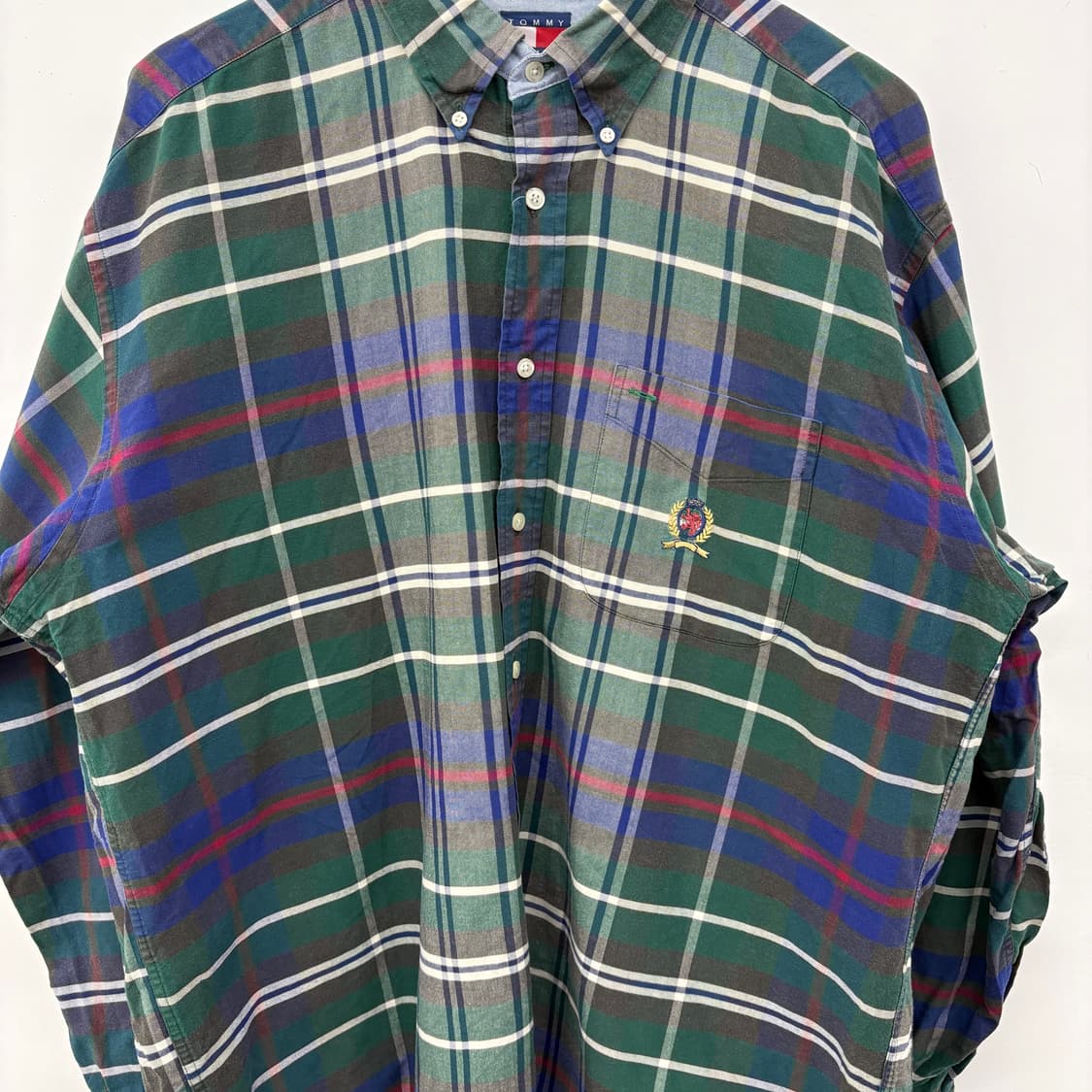 타미힐피거 체크 셔츠 남방 그린 남성 XXL 상품이미지2