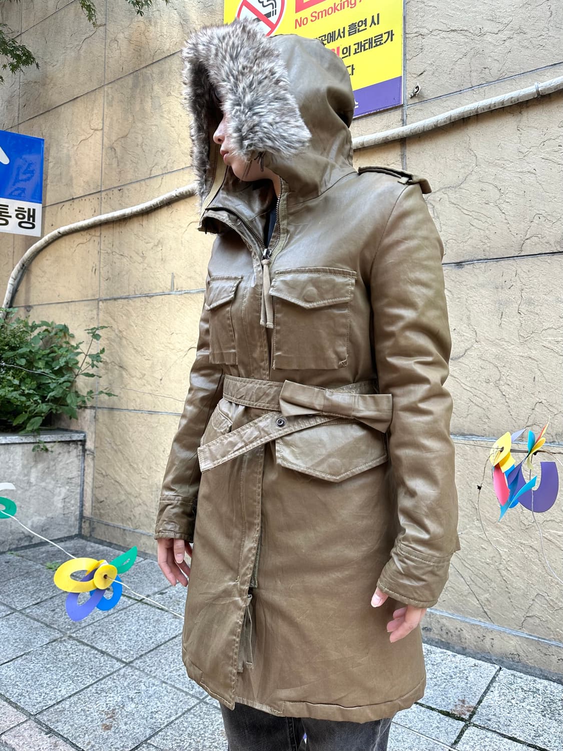 00s diesel Dress & impress 아카이브 퍼 패딩 코트 상품이미지1