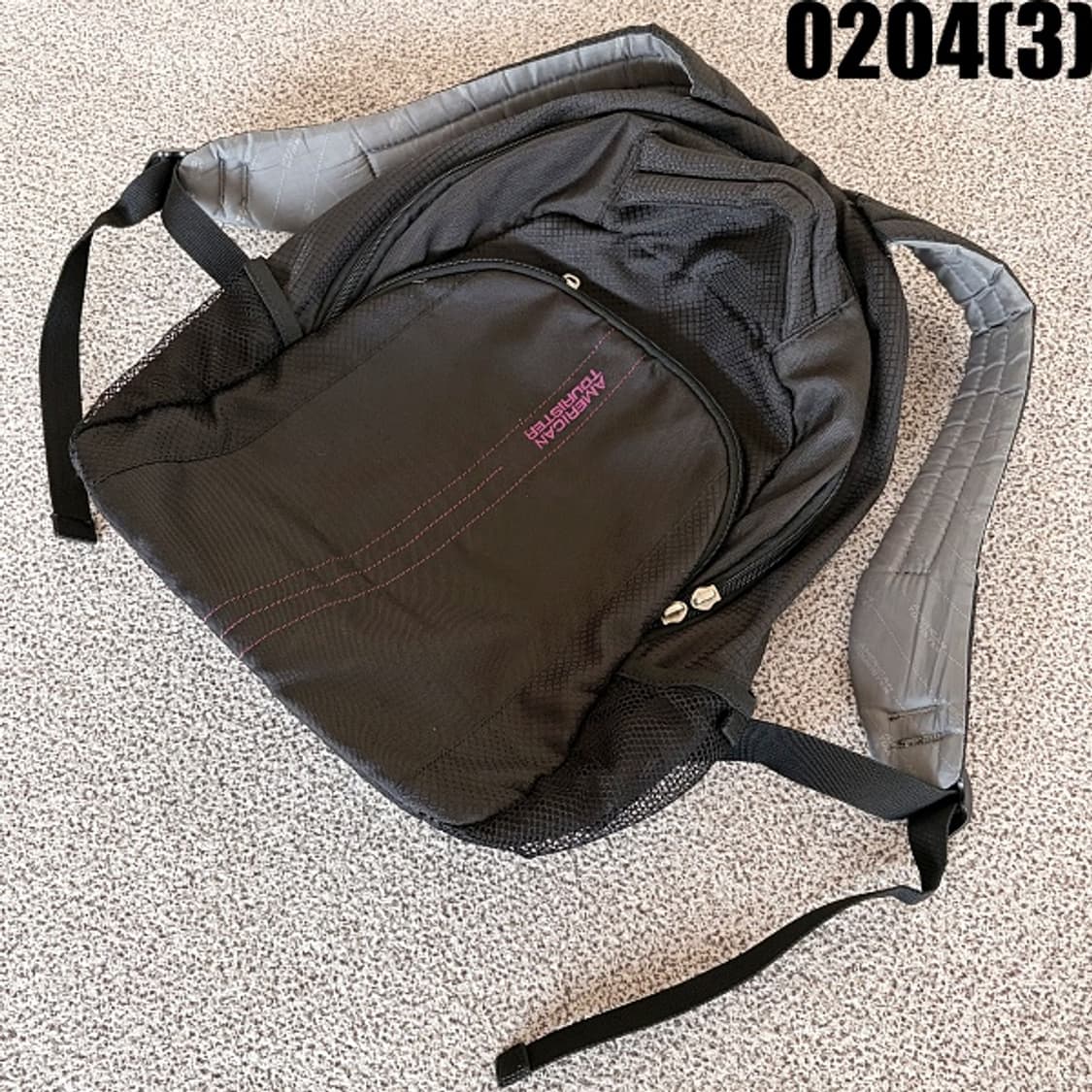 [실측확임] 아메리칸투어리스트 블랙 백팩 가방 (지퍼끈X) 0204(3) 상품이미지1