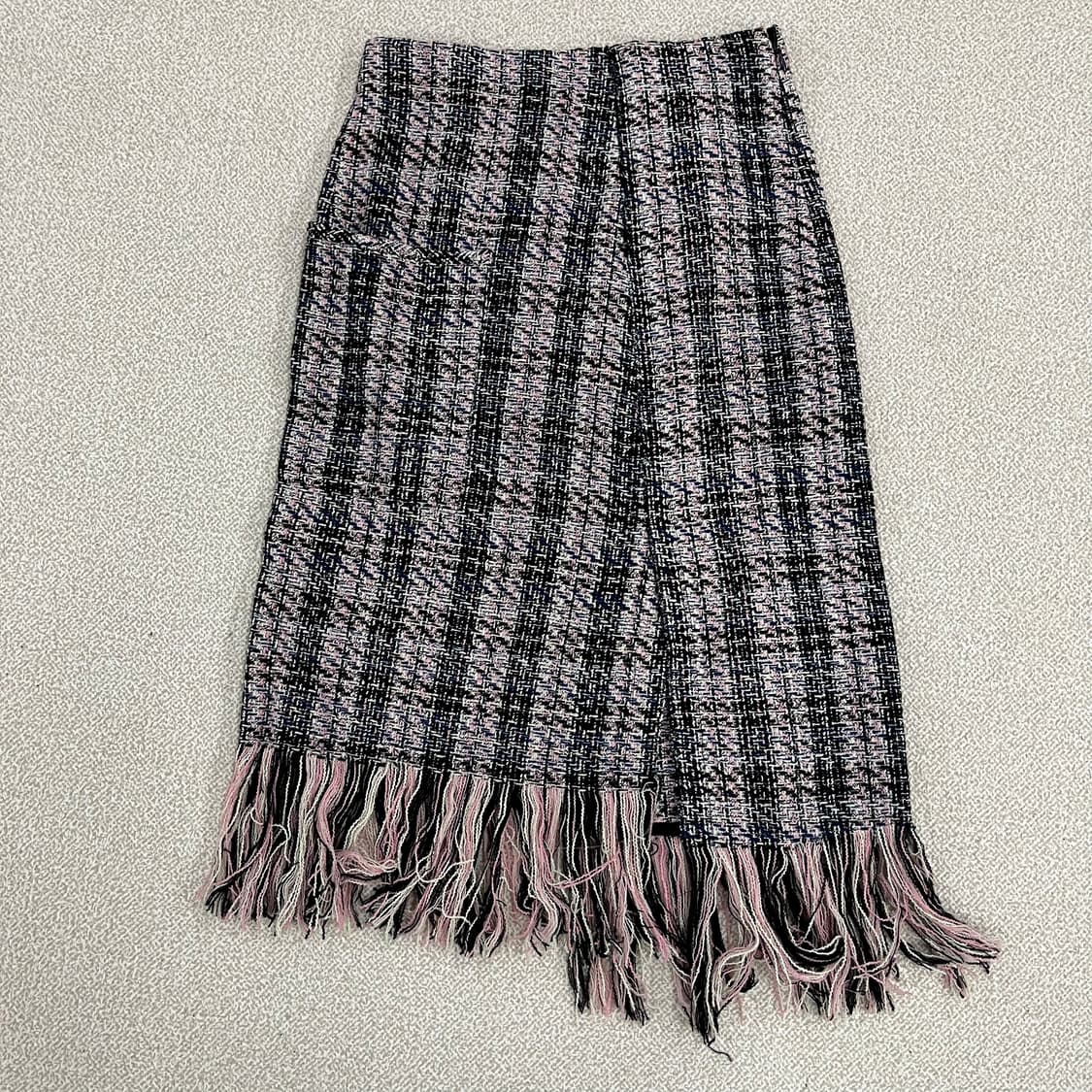 [64-94] 한섬 시스템 여성 트위드 미디 스커트 치마 0108M1 상품이미지1