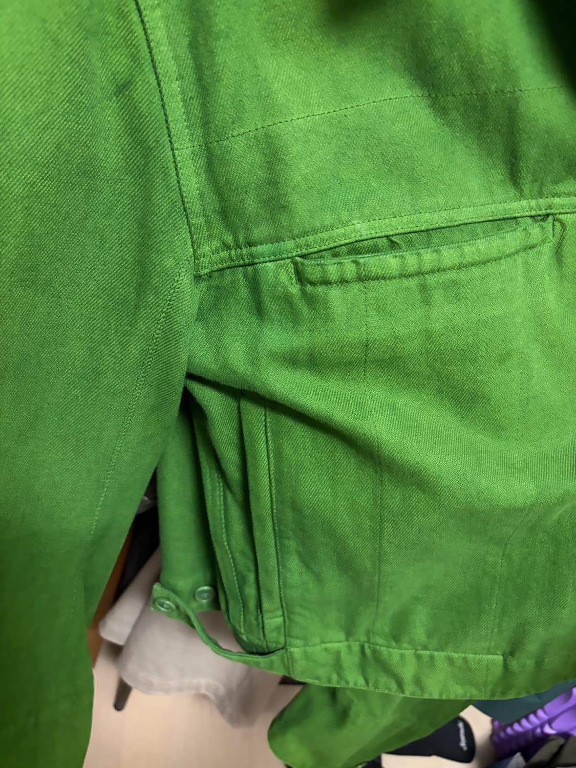 네오 코튼 가먼트 스티치드 자켓 그린 M 상품이미지3