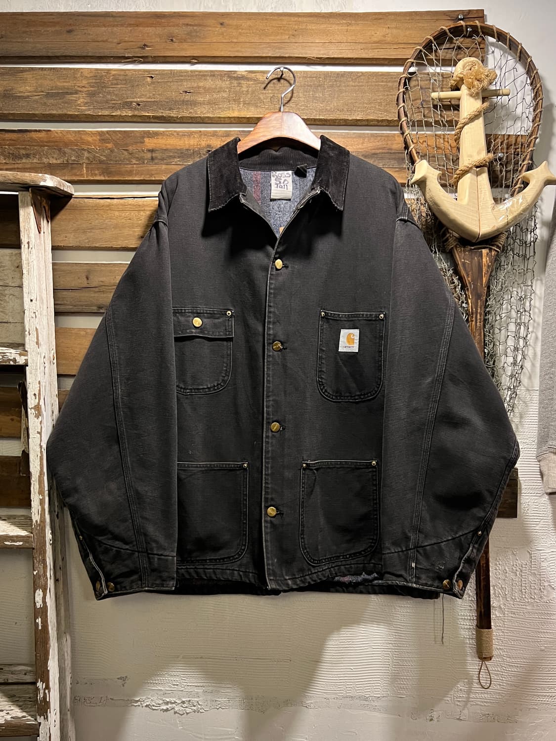 [2XL]칼하트 USA C02 빈티지 워싱 블랙 초어 자켓 상품이미지1