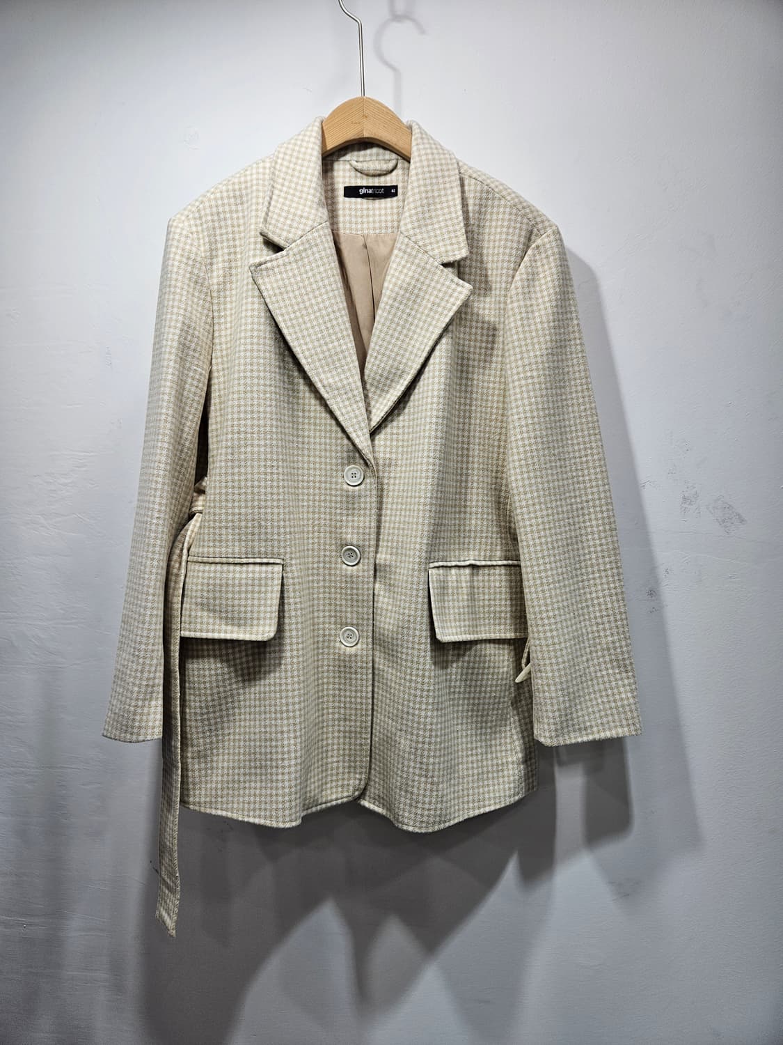 유럽브랜드 Gina tricot 체크 벨트 자켓 상품이미지7