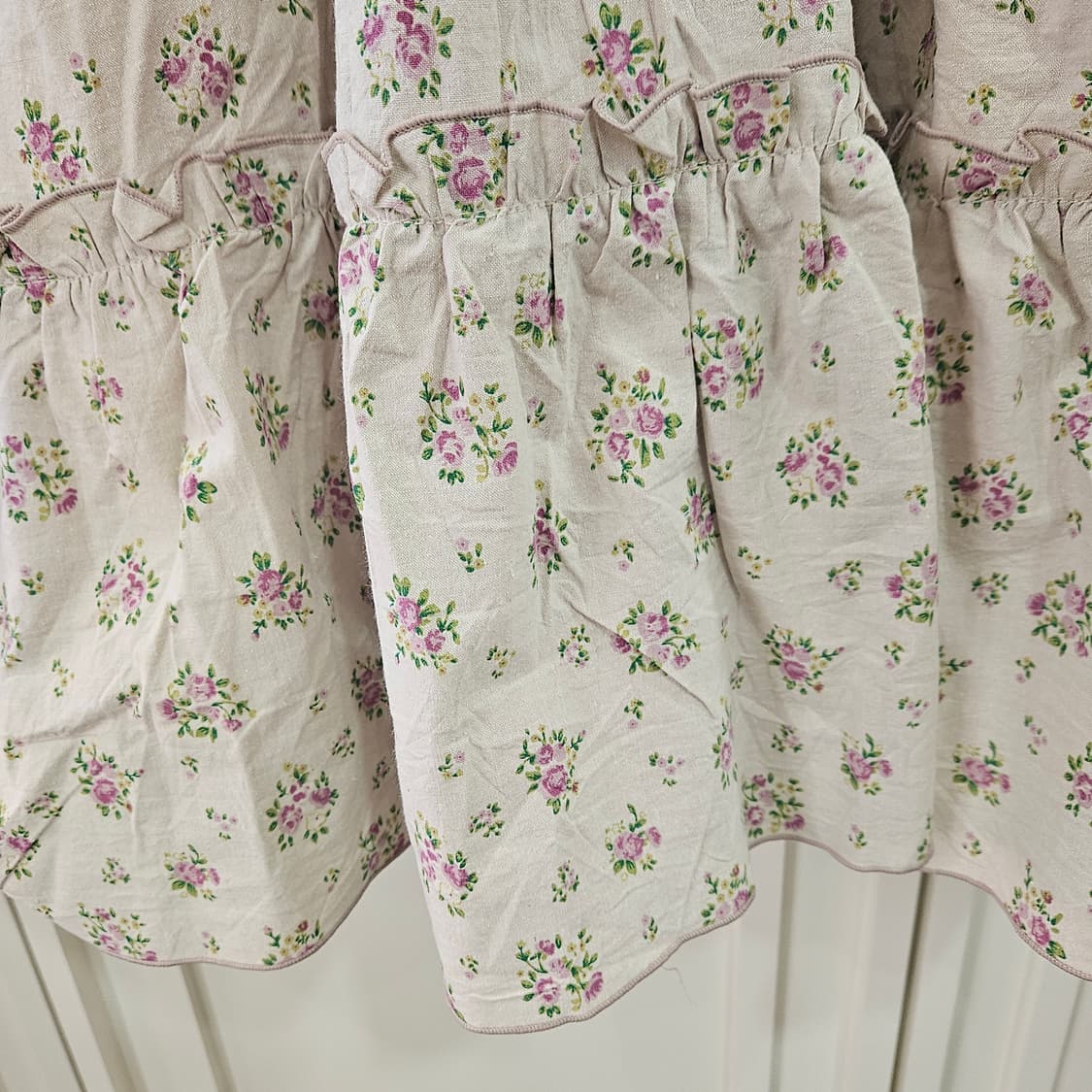 플라워 스모크 레이어드 롱 원피스 상품이미지5