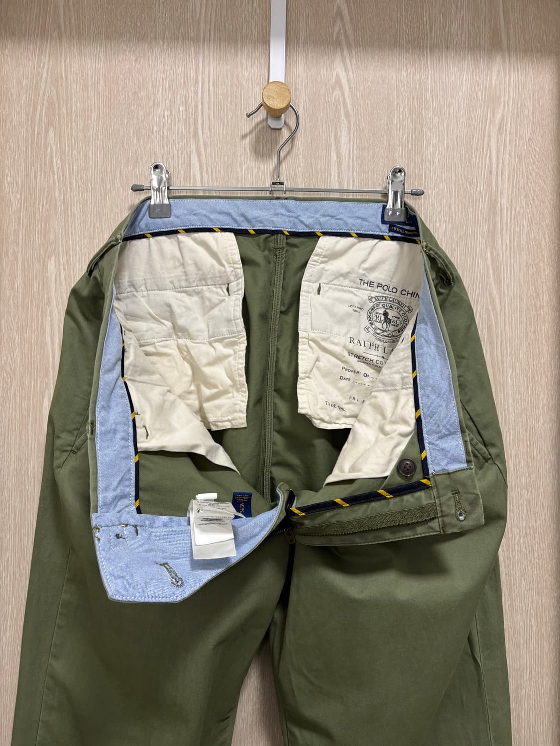 새상품급)폴로 스트레이트핏 코튼 트윌 치노팬츠34"/세지그린 상품이미지4